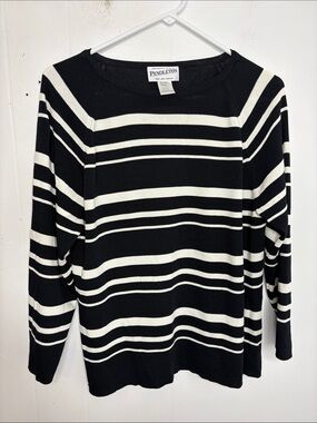 Pendleton Shirt Womens Extra Large Nylon Stretchy Striped Long Sleeve Vintage